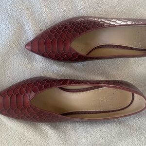 Michael Kors Burgundy Snake Pattern Heels